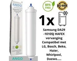 1 x ANGO Koelkastfilter DA29-10105J HAFEX/EXP - vervanging voor SAMSUNG - LG - BEKO - HAIER - Aqua PureT GAC 1-L LGTM 5231JA2010B/5231JA2003B 5231JA2010A / 5231JA2012A 3650JD8050A /3890JC2990A BL-9808/ BL-9303 K32010CB/ FSS-002 Samsung DA29-10105J