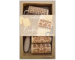 Scrapcooking - Mini en bois - Biscuits de Noël - Rouleaux - Set/3