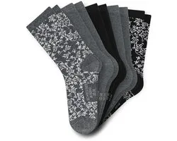 Schiesser Damessokken 5 Pack - Bluebird Dames Sokken - zwart, grijs