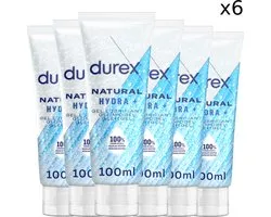 Durex Glijmiddel Natural - Hydraterend - 100% natuurlijk - 100ml x6