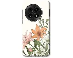 Coque Case Company® - Compatible avec OnePlus 13 - Motif floral - Coque résistante - Protection maximale sur tous les côtés et les bords de l'écran