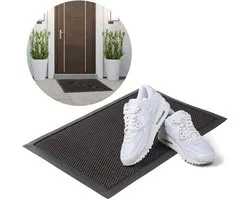 Paillasson imperméable KADAX avec support antidérapant pour une utilisation en intérieur, tapis anti-salissures robuste, tapis anti-salissures, paillasson d'intérieur, paillasson pour porte d'entrée (marron)