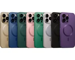 GREEN ON Lens Shield MagSafe TPU Case geschikt voor iPhone 16 Pro Max - Roze
