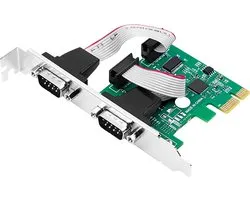 LogiLink PC0031 interfacekaart/-adapter PCI Express Card, 2x Serial