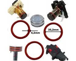Jeu de joints Delonghi ECAM - KIT DE SERVICE pour DeLonghi ECAM + graisse pour régénération machine à café - 3 x joint torique Épaisseur : 4,2 mm Diamètre intérieur : 35,2 mm Diamètre extérieur : 43,6 mm