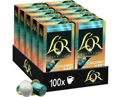 Tasses à café glacé à la noix de coco L'OR - 10 x 10 capsules