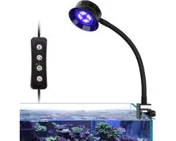 hygger Clip On Seawater LED Lights, 30W Saltwater Aquarium LED Light, Full Spectrum Aquarium Light LED Reef Saltwater with Adjustable Brightness, 3 Time Settings for Coral Marine Tank