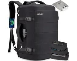 40 Liter Travel Backpack for Men and Women - Flight Approved Carry-On, Waterproof Anti-Theft with USB Port, Perfect for Business and Casual Use