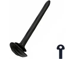 Hollow Penis Plug with Leak Stopper 6mm Urethral Plug for Men Sissy Urethra Sounding Trainer with Most Chastity Cages (Black)