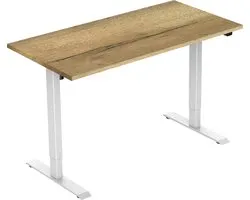 Bureau assis-debout Euroseats Active W - 160x80 cm - Réglable électriquement - Chêne naturel