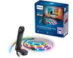 Philips Smart Lighting - Screen Sync kit - RGBIC LED-strip - Voor 75"-85" tv's - Gekleurd en instelbaar wit licht - Dimbaar - Automatische kalibratie - Entertainment starterkit - Werkt met de WiZ app - Wifi