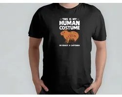 This Is My Human Costume I'm Really A Capybara - T Shirt - Capibara - Capybara - FunnyAF - AlwaysSarcastic - SarcasmLevel - SarcasmeModeAan - GrappigHe - IkMaakEenGrapje - DrogeHumor