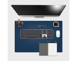 Bureau Onderlegger - Bureau Mat - Bureau Bescherming - Glad Vinile Oppervlak - 60x40 cm - Blauw