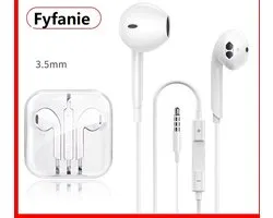 Stereo earphones - 3,5mm plug -Oortje met Microfoon- In-Earphone 3.5mm Jack Aux - Wit