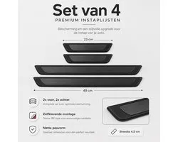 Instaplijsten Nissan Townstar - Set van 4 - Zwart-glans - AIM