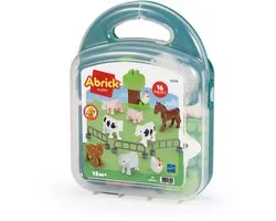 Abrick Koffer avec Animaux de Ferme - 16 pièces.