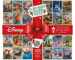 Ceaco - Disney - Thomas Kinkade - Puzzles du calendrier de l'Avent 24 jours de Noël - 24 mini-puzzles à déballer - 1 000 pièces au total