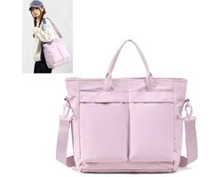 Tote bag - Dames- en herentassen - grote nylon draagtas - Casual canvas schoudertas - Crossbodytas - Handtas met meerdere vakken - Reistas - Schoudertas met veel vakken voor naar school - met veel vakken - Groot formaat (34x13x33cm）