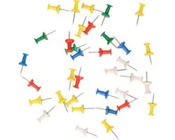 Humbert Punaises/ punaises - 35x - colorées - pour tableau d'affichage/tableau mémo