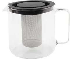 Bredemeijer - Theepot glas Emma glas 1,3 liter met RVS filter - theezeef