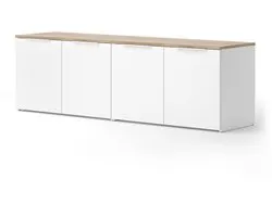 Vicco Living wall Wido, Wit/Sonoma, 2 parties