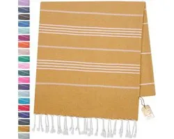 2024 Summer Soft and Durable 100% Cotton Towel - Orange Beach Towel (100 x 180) for Sauna Pestemal - Women Men Gift Set