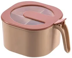 Store_9 - Boîte à épices - Range-épices avec 4 compartiments - Rose - Pratique pour la cuisine - Lavable au lave-vaisselle - Parfait pour les herbes et épices