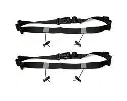 Kaiyaya - Hardloopband startnummerband 2 stuks - Verstelbaar met gelvakjes - Elastisch & Unisex - Voor marathon, triatlon, hardlopen - Zwart, one size