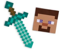 MINECRAFT (MOJANG), Minecraft Sword & Mask Set, One Size Child