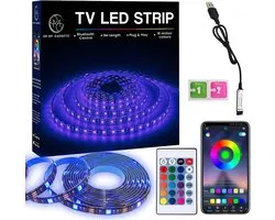 O.M.G USB TV Led strip 3 meter met Bluetooth en afstandsbediening - RGB Led strip - TV Backlight Led strip - Plug & Play