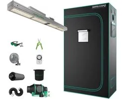 Kweektent compleet Mars Hydro SP 3000 + Smart iFresh Inline Fan - Inclusief Mars Hydro SP 3000 LED Kweeklamp Koolstoffilter - 4 Kweekzakken Ventilator en afzuigsysteem - 7,5 Meter Luchtslang - Digitale Hygrometer/Thermometer