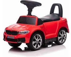Bogi loopauto BMW M5 - Luxe uitvoering met leren zitje - Rood - 1-3 jaar