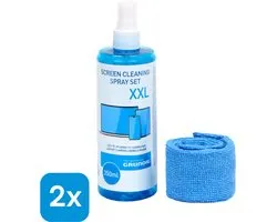 DUOPACK | Grundig Schermreiniging Set | Screen Cleaner Kit | Schoonmaakkit voor schermen | 6 Delig | 400ml