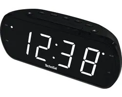 TechniSat DIGICLOCK 1 - FM Wekkerradio met USB-poort voor het opladen van een mobiele telefoon