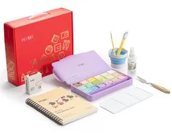 HIMI - Gouache - STARTERSET - set van 18 Pastel kleuren - 30g - Lila