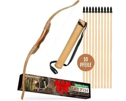 Bogenkonig Bow and Arrow Set pour Enfants - 10 flèches - Cible - Tir à l'arc pour débutants