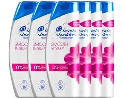 Head & Shoulders Smooth & Silky 2-in-1 Anti-Roos Shampoo & Conditioner – 330 ml – 6-Pack