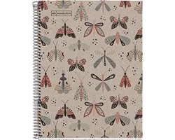 Miquelrius - Notebook A4 Ecobutterfly - 80 vel - geruit papier 4-gaatsperforatie