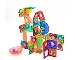 Magna Minds - Magnetic Tiles - Knikkerbaan - 105 stuks - Magnetisch Speelgoed - Constructie speelgoed - Magnetische tegels - Montessori speelgoed - Magnetic toys - Magnetische bouwstenen - Speelgoed Kinderen