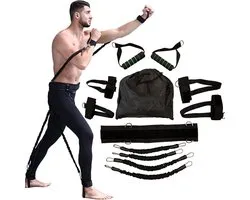 12 delen Boxing Weerstandsband Been Taille Power Trainer - Basketbal Springen Fight Bounce Trainer - Trekkoordenset