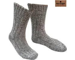 Norweger - Geitenwollen Sokken Heren en Dames - Grijs - Maat 39-42 - 2 pack