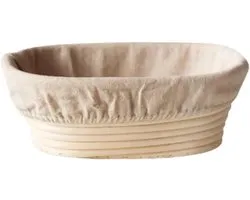 Bread Banneton Oval For Home Baker Bread Basket Natural Rattan Dough Fermentation Basket Bread Baking Tools Cooking Cake Tools (Baker Bread M)
