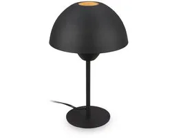 BRILONER Gryde – Tafellamp slaapkamer – E14 fitting – bedlamp met schakelaarkabel – Ø18.8 – hoogte 28.2 cm – zwart