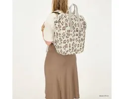Zebra Trends Sally Deluxe Rugzak - Sac à dos - Sac isotherme - Sac de plage - Compartiment isotherme - Léopard Beige.