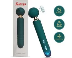 TipsToys Suction Wand Massage Vibrator Magic Love Wand Massager Wireless Clitoris Gspot Sex Toys pour femmes avec "Nieuwe Knock Function" | Couleur Noir