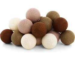 Kit de démarrage Plein air Terraza Cotton Ball Lights - 20 lumières