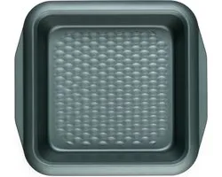 BW09821G2EU7 Shimmer Collection Square Baking Pan, 27cm Roasting Tray, Non-Stick With Textured Base, For Brownies, Vegetables, Mac & Cheese, PFOA-Free, Oven Safe to 220°C, Carbon Steel, Green