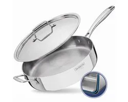 Tramontina Grano Koekenpan 30 cm RVS Tri-ply met Deksel