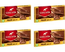 Côte d'Or - Tablette Chocolat - Praliné Double Lait - 200g x 4