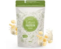 nutri+ Nature's Protein - Vegan Eiwitpoeder - smaak: Banaan - Protein powder made from soya, pea and rice protein - No Sweetner, No Sugar
